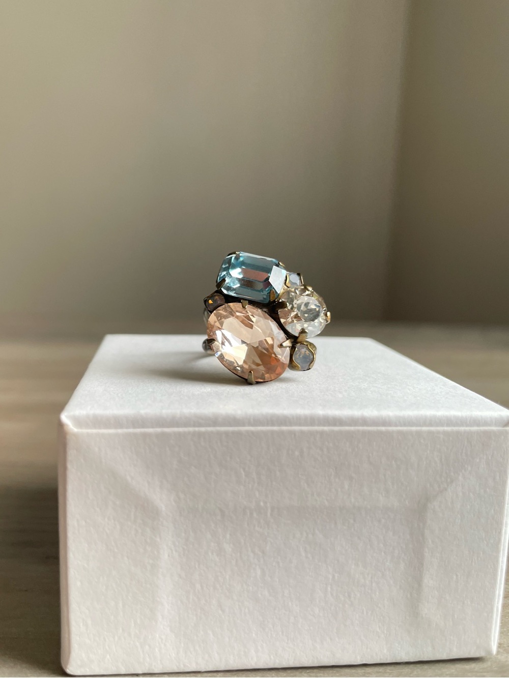 Sorrelli Multicolour Crystal Cluster Ring